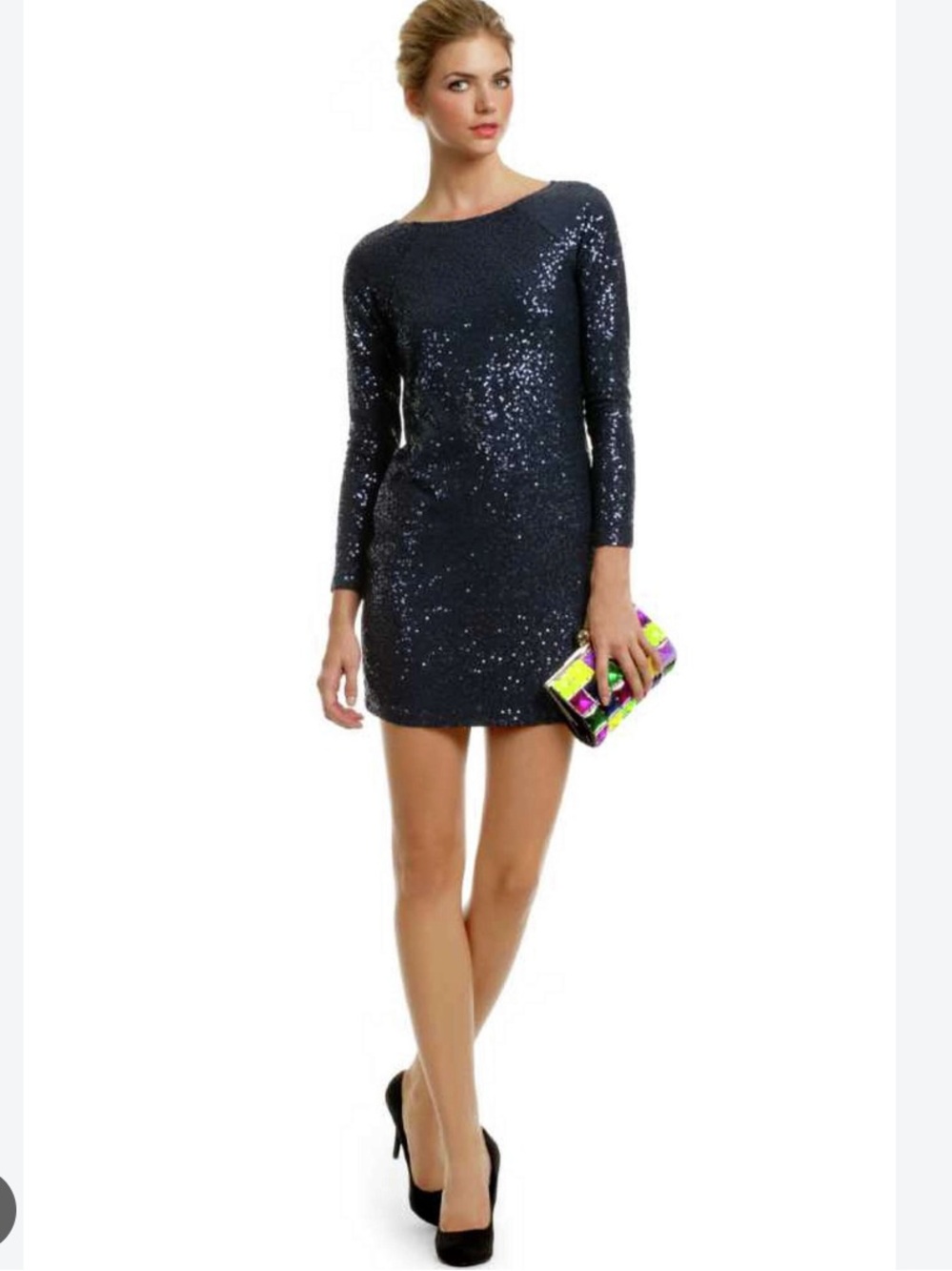 Rachel Zoe Juliette Cutout Sequin Navy Dress